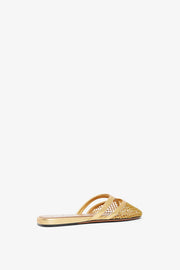 Infradito flat gold mules