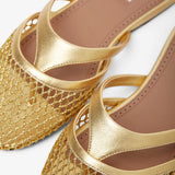 Infradito flat gold mules