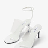 White 90 calfskin sandals
