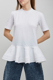 Peplum white T-shirt