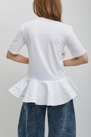 Peplum white T-shirt