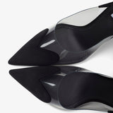 Le coeur 90 black slingbacks