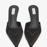 Black 55 mule pumps