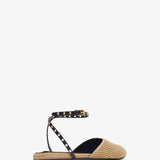 Paper straw nature flat sandals