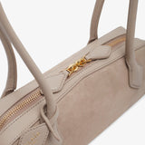 Le Teckel small greige bag
