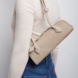 Le Teckel small greige bag