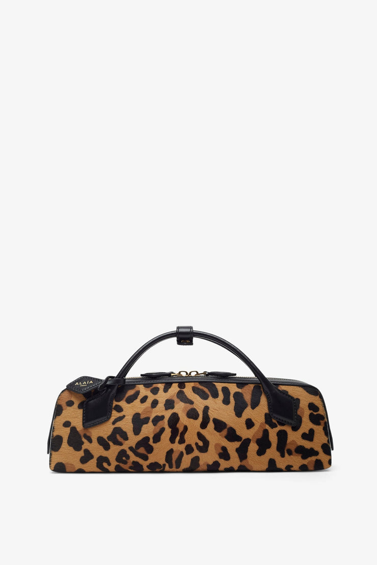 Le Teckel leopard brown clutch