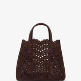 Mina 20 vienne vague dark brown nubuck tote bag