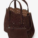 Mina 20 vienne vague dark brown nubuck tote bag