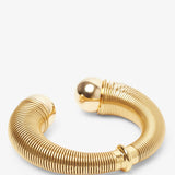 Spiral gold cuff bracelet