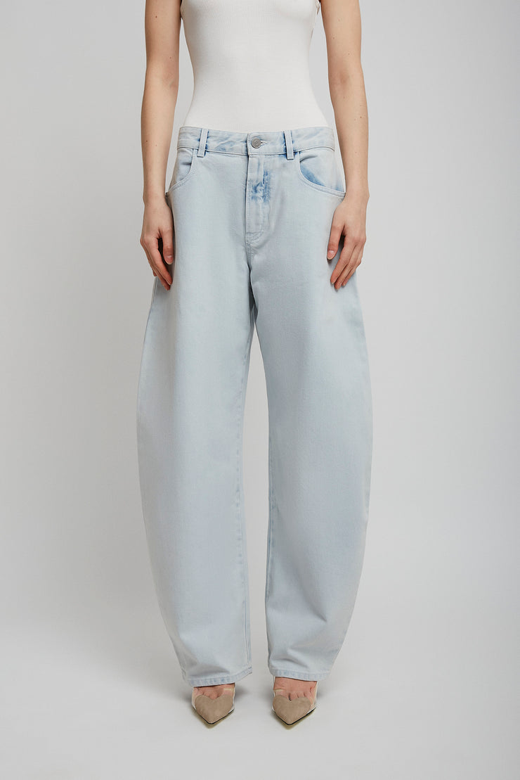 Low waist round jeans