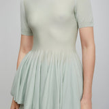 Peplum light blue top