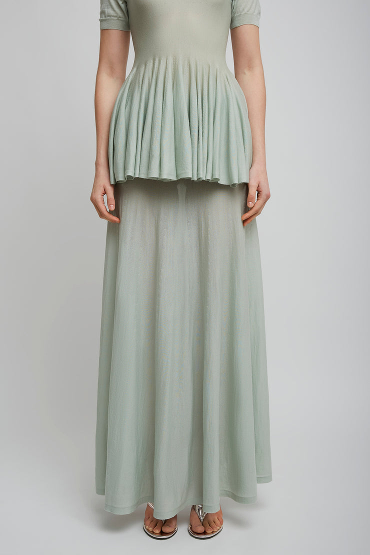 Maxi light blue skirt
