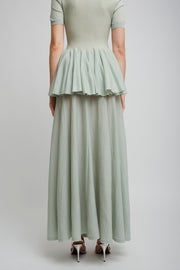 Maxi light blue skirt