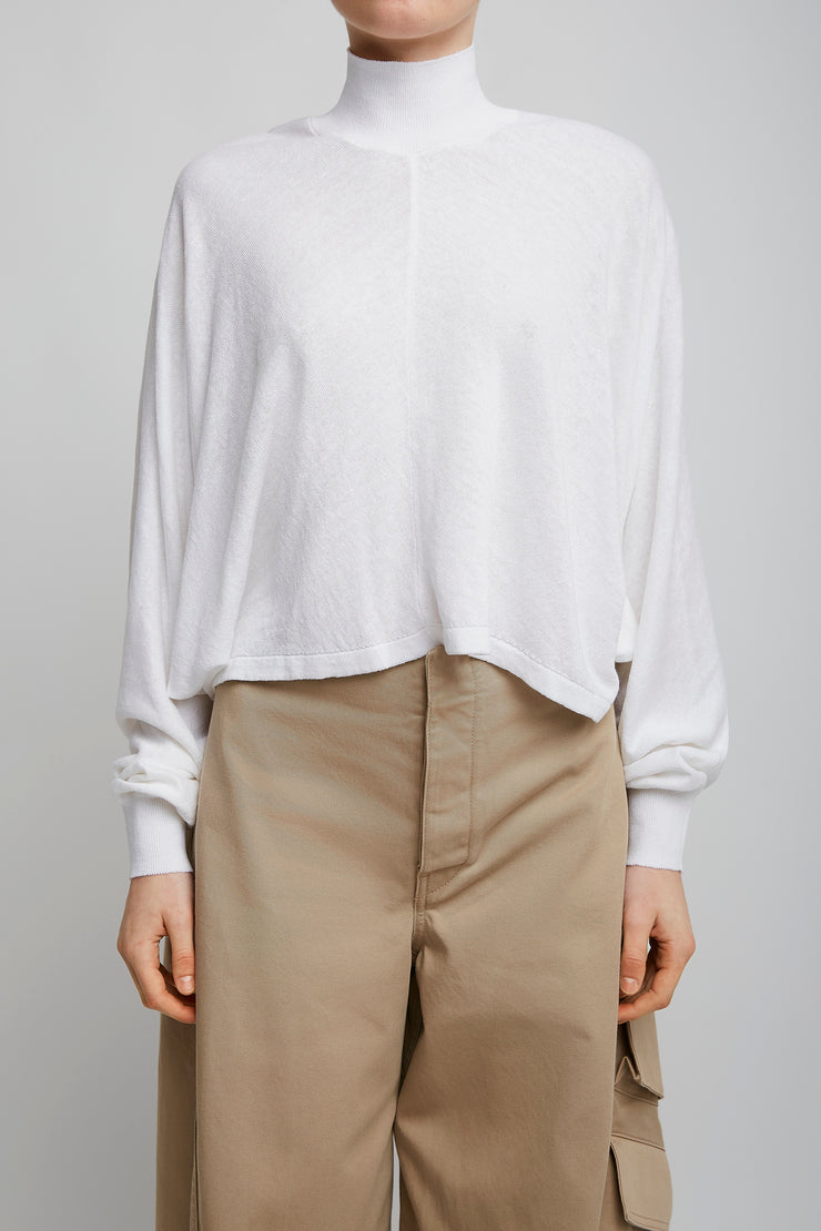 Batwing white jumper