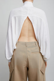 Batwing white jumper