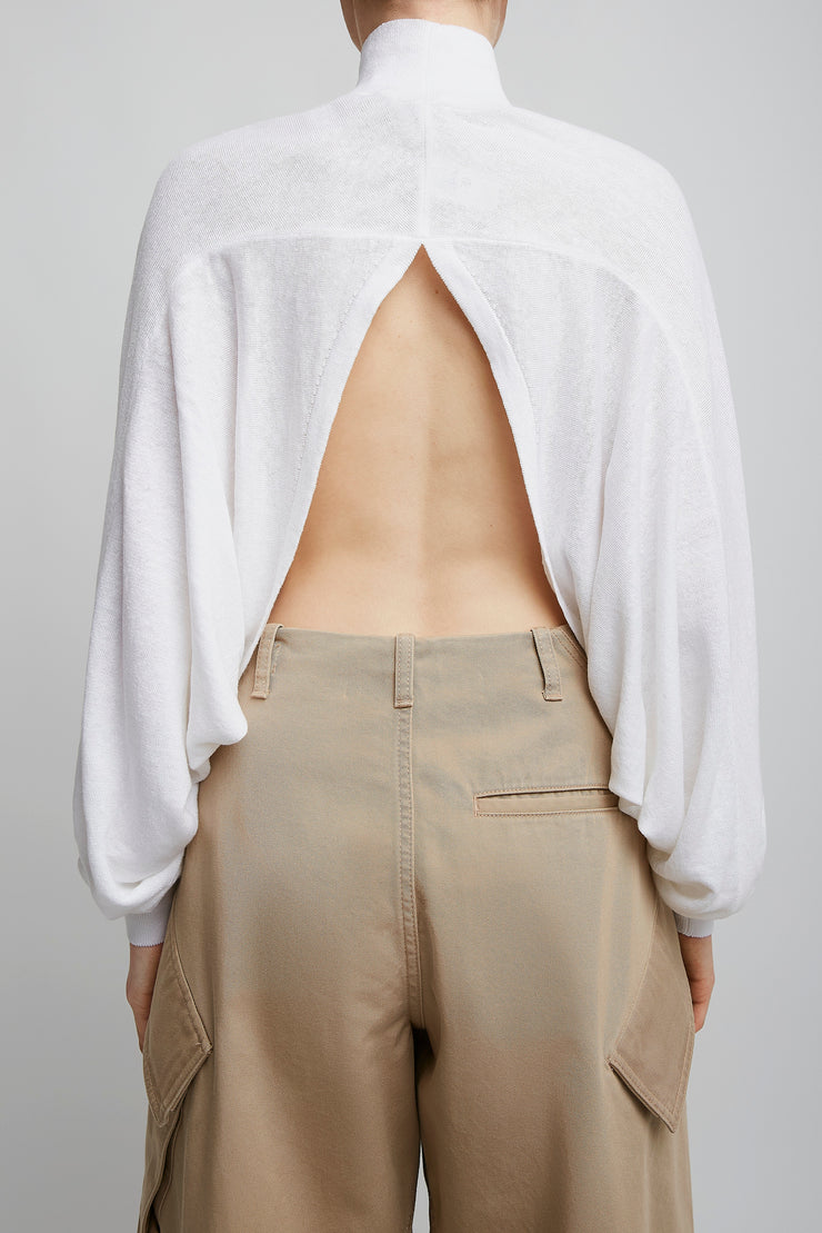 Batwing white jumper