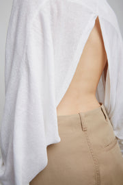 Batwing white jumper