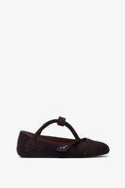 Teckel brown suede ballet flats