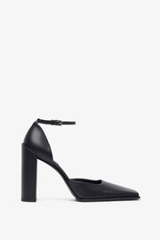 Square 90 black pumps