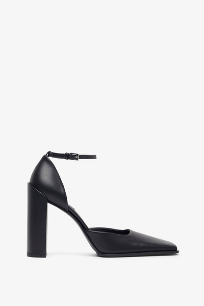 Square 90 black pumps