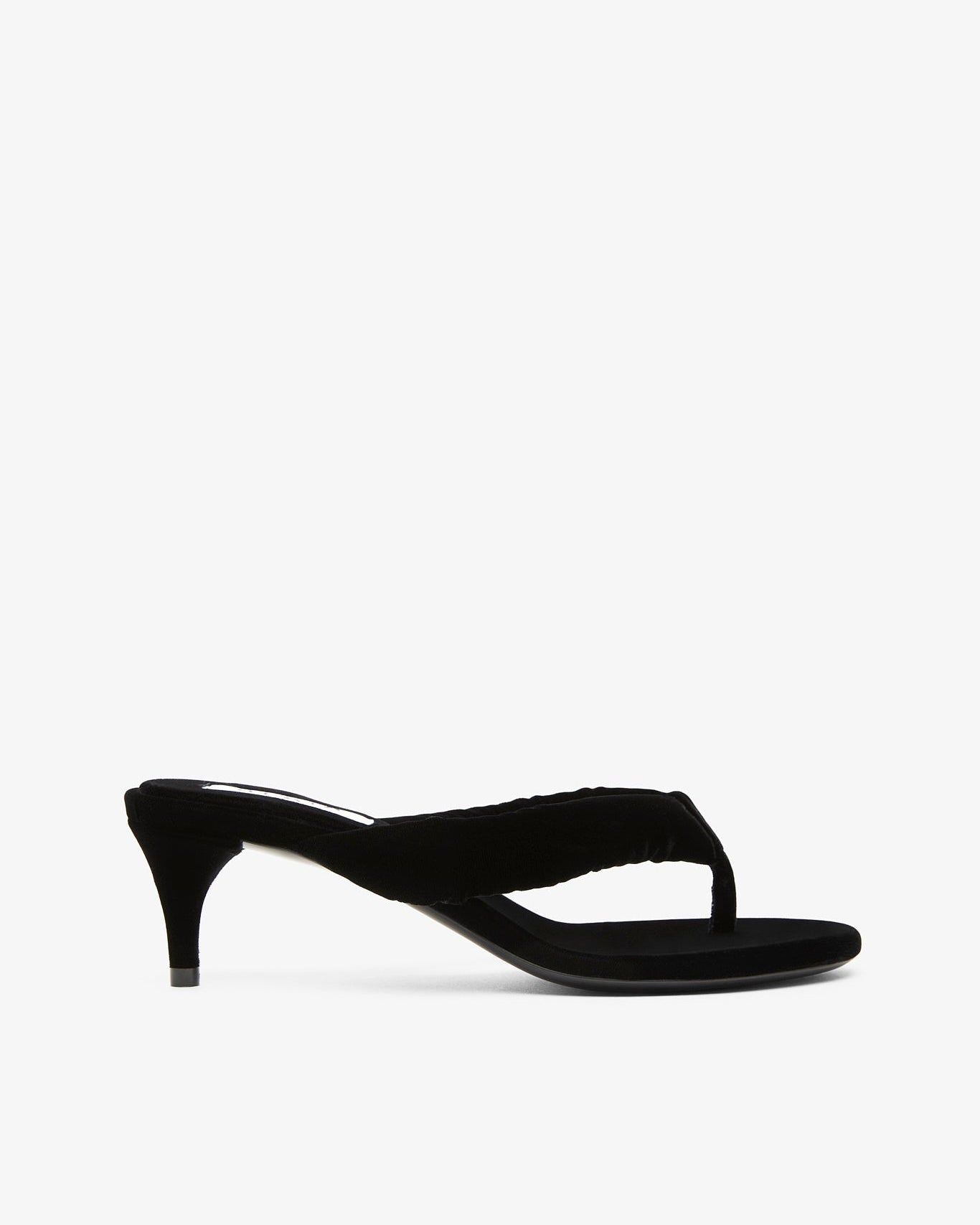 Black sandal on a white background