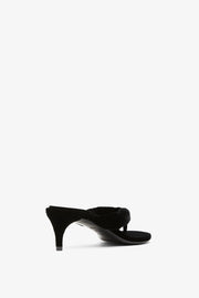 Infradito velvet thong mules