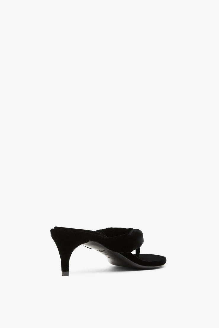Infradito velvet thong mules