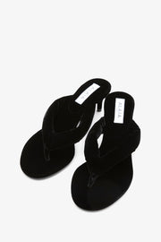 Infradito velvet thong mules