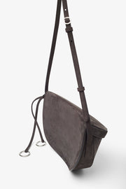 Hip east west grey nubuck bag