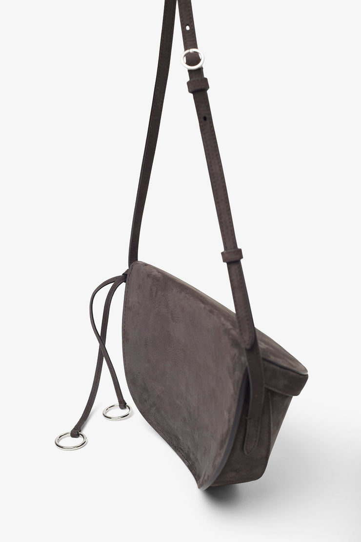 Hip east west grey nubuck bag