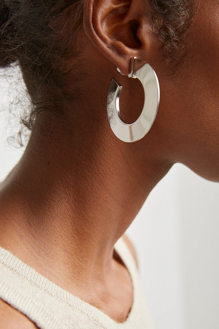 Blade Hoops small silver earrings