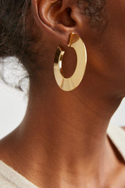 Blade Hoops small gold earrings