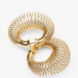 Spiral Hoops small gold earrings