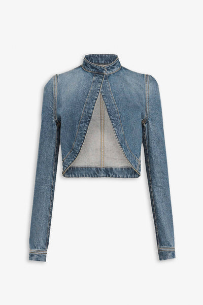 Cropped denim jacket