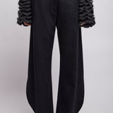 Wool flannel petal pants