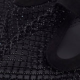 Strass mesh suede ballet flats