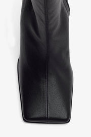 Black 90 leather ankle boots