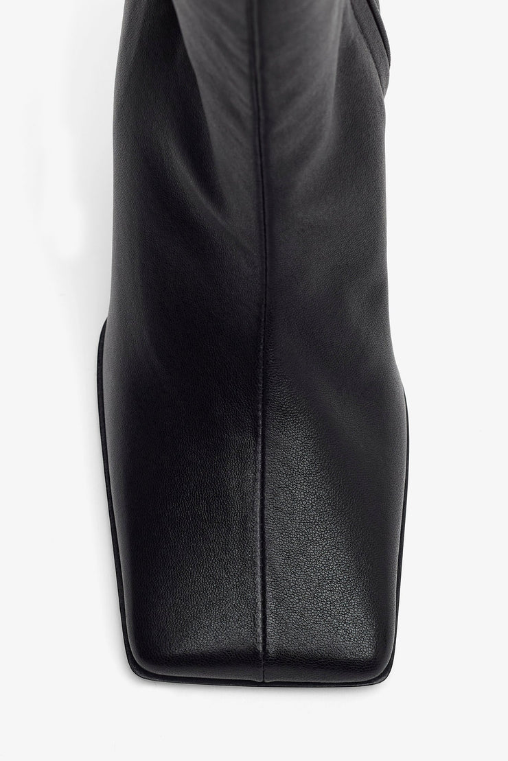 Black 90 leather ankle boots