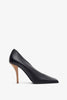 Black 90 leather pumps
