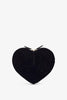 Le Coeur black shearling crossbody bag