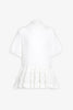White wool peplum top