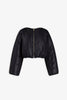 Alaia black bomber plie jacket