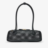 Le Teckel medium black leather bag
