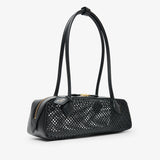 Le Teckel medium black leather bag