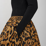 A-Line leopard skirt