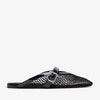 Alaïa Patent black mesh mule flats