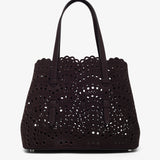 Mina 25 vienne brown suede tote bag