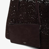 Mina 37 vienne brown suede tote bag
