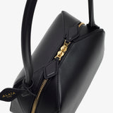 Le Bouledogue Small black leather bag